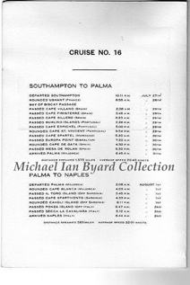 Himalaya Cruise 16 Miles Steamed